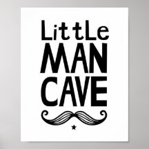 ヒゲのLittle Man Cave 育児ポスター