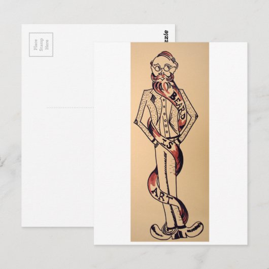 ヒゲは芸術 ポストカード (正面/裏面)