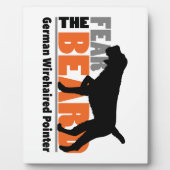 ヒゲを恐れ – ドイツの針金の毛を引いた指 フォトプラーク (正面)