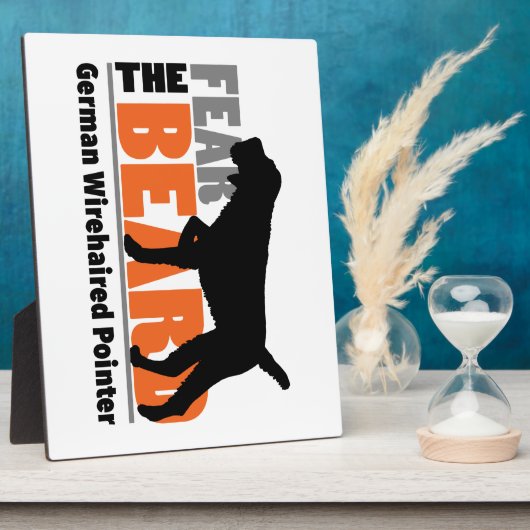 ヒゲを恐れ – ドイツの針金の毛を引いた指 フォトプラーク (側面)