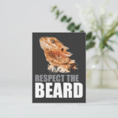 ヒゲを敬え 面白いヒゲドラゴン ポストカード (スタンド正面)