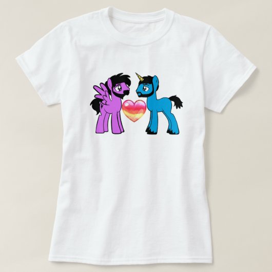 ヒゲを生やしたブロニーの女性用Tシャツ Tシャツ (デザイン正面)