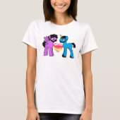 ヒゲを生やしたブロニーの女性用Tシャツ Tシャツ (正面)