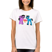 ヒゲを生やしたブロニーの女性用Tシャツ