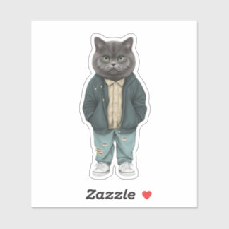 ヒゲスタイリッシュー：ダッパー・ブリティッシュ・ショートヘア シール