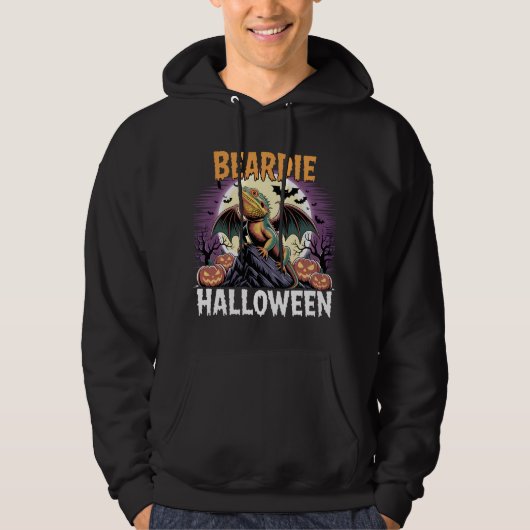 ヒゲトカゲのハロウィンドラゴンアート パーカ (正面)