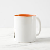 ヒゲトカゲ - あったかブランケットとコーヒー好き ツートーンマグカップ (正面右)
