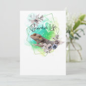 ヒゲドラゴン幾何学フレーム 招待状 (スタンド正面)