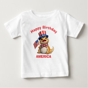 ヒゲドラゴン(3a)愛国少年Tシャツ ベビーTシャツ