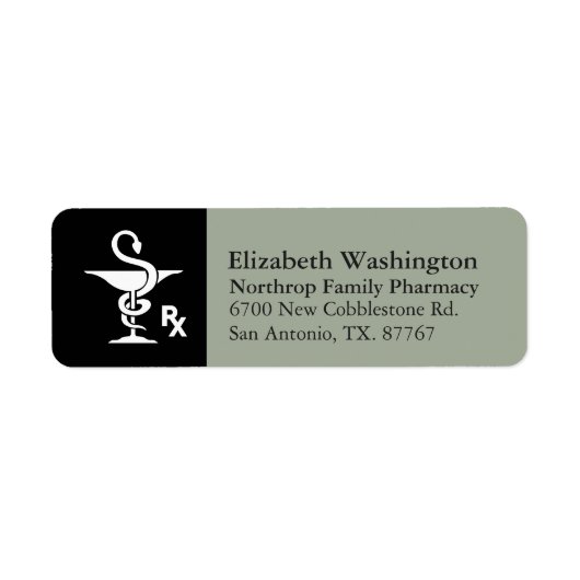 ヒゲニアのシンボルの薬理学ボウル ラベル (正面)