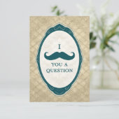 ヒゲパーティーの質問 ヴィンテージ フレーム 招待状 (スタンド正面)
