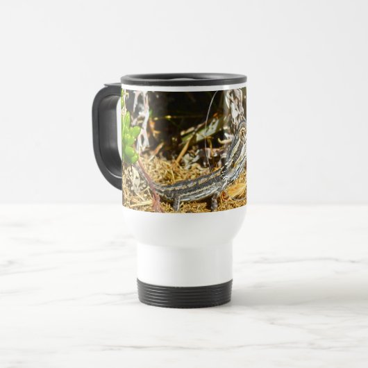 ヒゲベビートカゲの生物学 トラベルマグ (正面左)