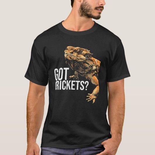 ヒゲ得ドラゴンカズトカゲ爬虫類ヘルペート Tシャツ (正面)
