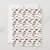 ヒゲ柄の男の子ベビーシャワーパーティー 招待状 (裏面)