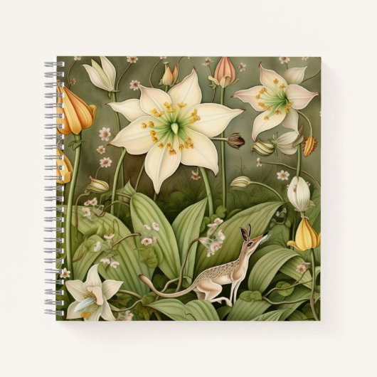 ヒゲ毛の鹿マウスの神話の世界 ノートブック (正面)