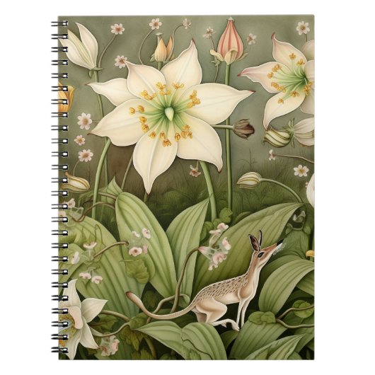 ヒゲ毛の鹿マウスの神話の世界 ノートブック (正面)