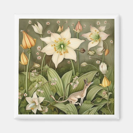 ヒゲ毛の鹿マウスの神話の世界 マグネット (正面)