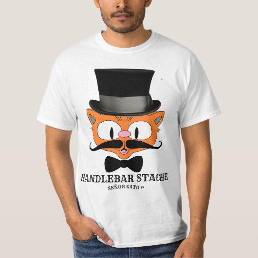 ヒゲ猫 カートゥーン ヒゲ おもしろTシャツ Tシャツ (正面)