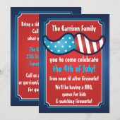 ヒゲ祭り 4th of Julyパーティーのご案内 招待状 (正面/裏面)