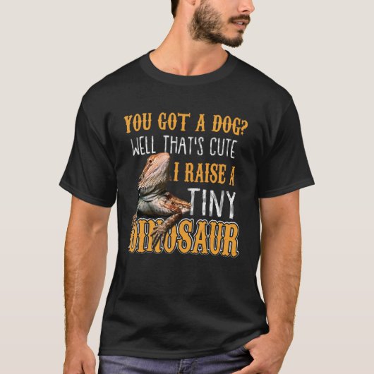 ヒゲ竜ペット爬虫性トカゲ Tシャツ (正面)