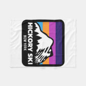 ヒコリースキーニューヨークスキースノーボーディングファミリーター フリースブランケット (正面(横))