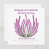 ヒザーの花 招待状 (正面/裏面)