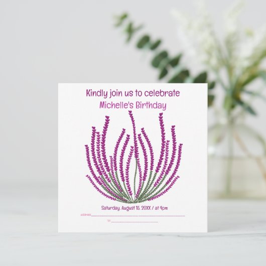 ヒザーの花 招待状 (スタンド正面)