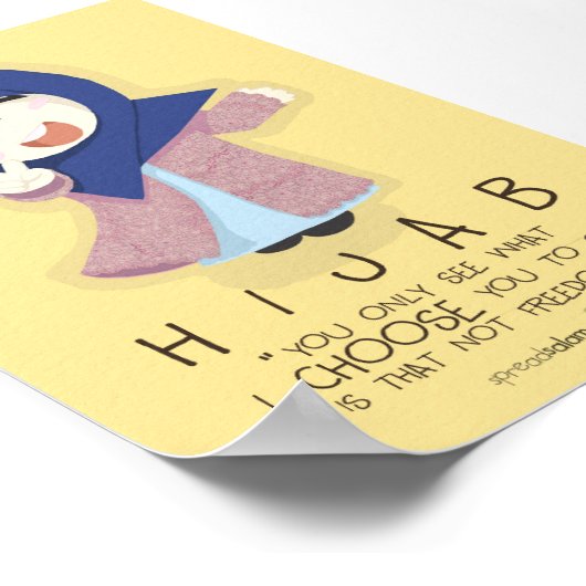 ヒジャブは自由 ポスター (角)