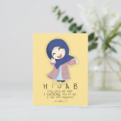 ヒジャブは自由 ポストカード (スタンド正面)