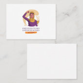 ヒジャブをかぶった権限を持った女性 名刺 (正面/裏面)