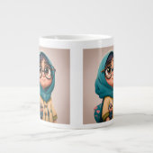 ヒジャブガールジャンボマグ ジャンボコーヒーマグカップ (正面)