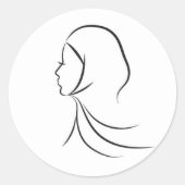 ヒジャブ ラウンドシール (正面)