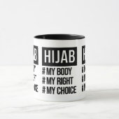 ヒジャブ – 私の体 – イスラムフェミニスト  マグカップ (中央)