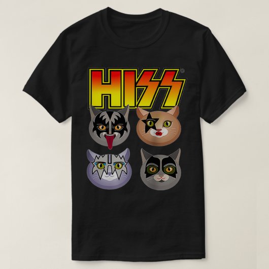 ヒスおもしろいキャッツ子猫ロックロックギフトTee Pun Tシャツ (デザイン正面)