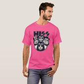ヒスおもしろいキャッツ子猫ロック Tシャツ (正面フル)