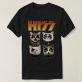ヒスおもしろい猫好きハート Tシャツ (デザイン正面)