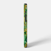 ヒスイおよび金ゴールド iPhoneケース (左側面)