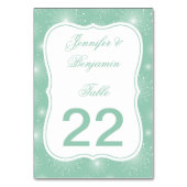 ヒスイの真新しく白い日が差すことのスターバストのテーブルカード テーブルナンバー (裏面)