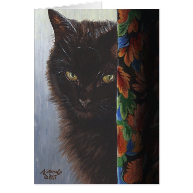 ヒスイのArtByAkiko著黒い子猫猫 (正面)
