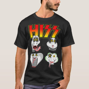 ヒスススおもしろいネークラバーロックアンドロールバンドアイディア Tシャツ