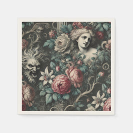 ヒステリーの開花で隠す – ゴシックビクトリアン スタンダードカクテルナプキン