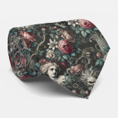 ヒステリーの開花で隠す – ゴシックビクトリアン ネクタイ (ロール)