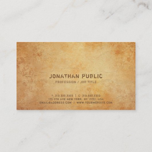 ヒストリカルアナティックルックデザインクリエイティブインスピレーション 名刺 (裏面)