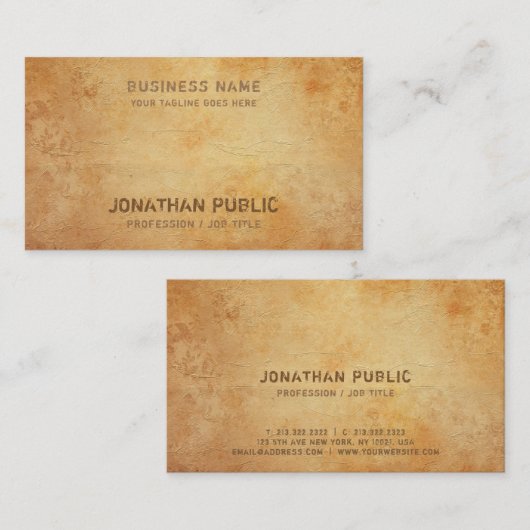 ヒストリカルアナティックルックデザインクリエイティブインスピレーション 名刺 (正面/裏面)