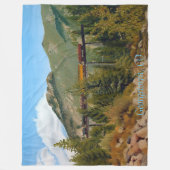 ヒストリックジョージタウンコロラドスチームエンジントレイン フリースブランケット (正面)