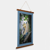 ヒストリックダウンタウンサバンナGAホームズフォト 吊り下げ型タペストリー (傾斜あり)