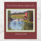ヒストリックディラードミルオンミズーリオザーククリーク ワインラベル (シングルラベル)