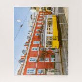 ヒストリックトラム建物ズリスボンポルトガルトラベル ジグソーパズル (縦)