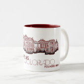ヒストリックフォートコリンズCollins Coloradoレッドオールドタウンマグ ツートーンマグカップ (正面右)