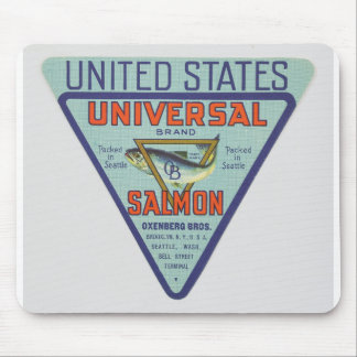 ヒストリックベル通り桟橋サーモンラベル マウスパッド